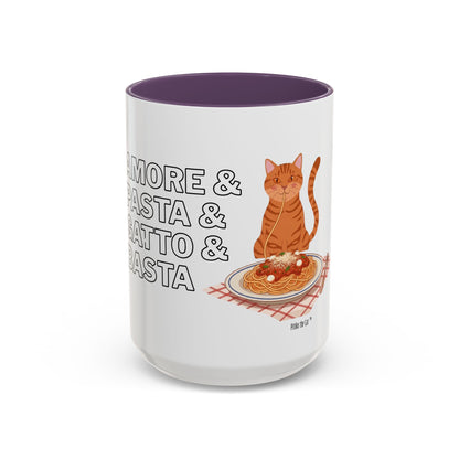 Amore & Pasta & Meow & Pasta Cat Coffee Mug