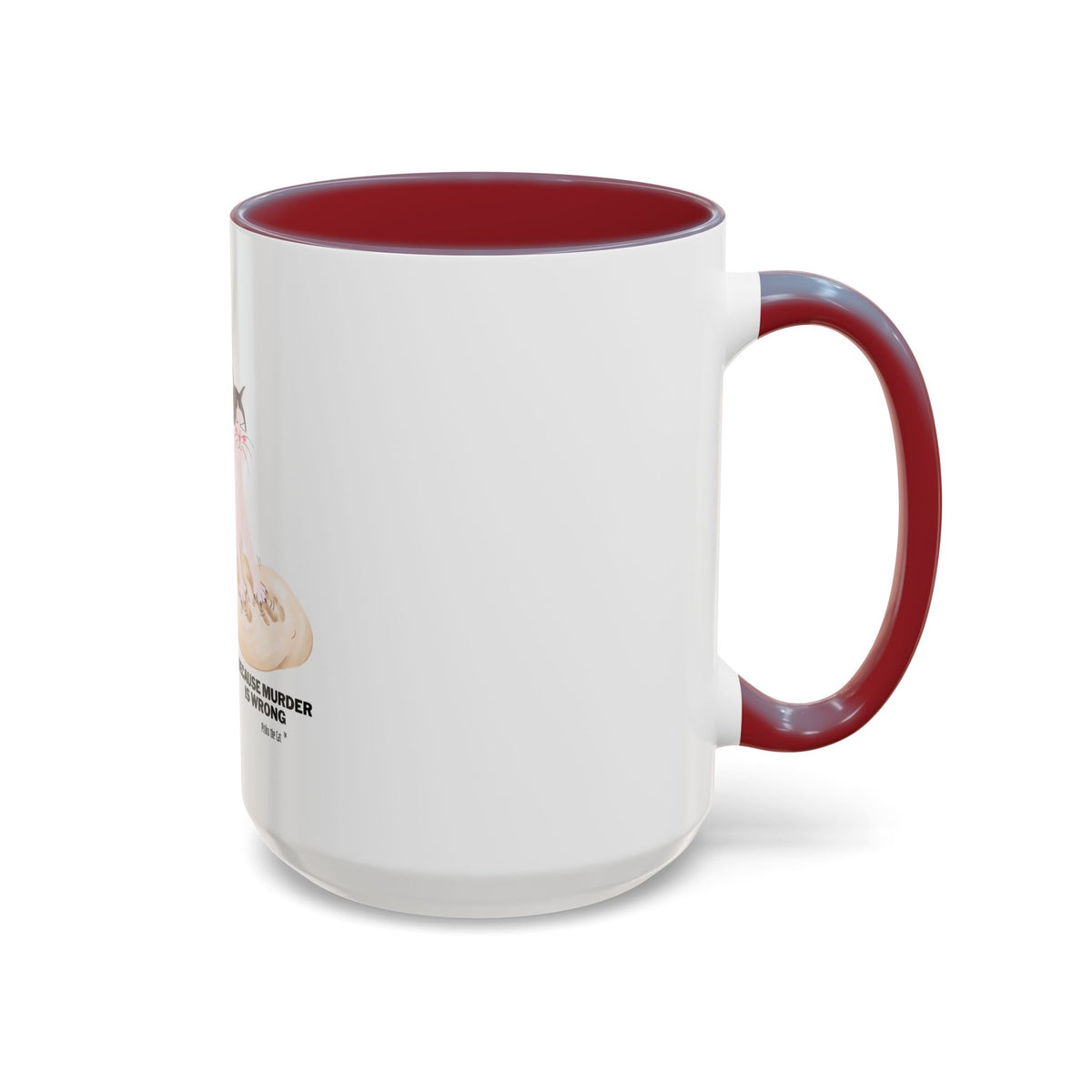 Baking Cat “Because Murder Is Wrong” Coffee Mug