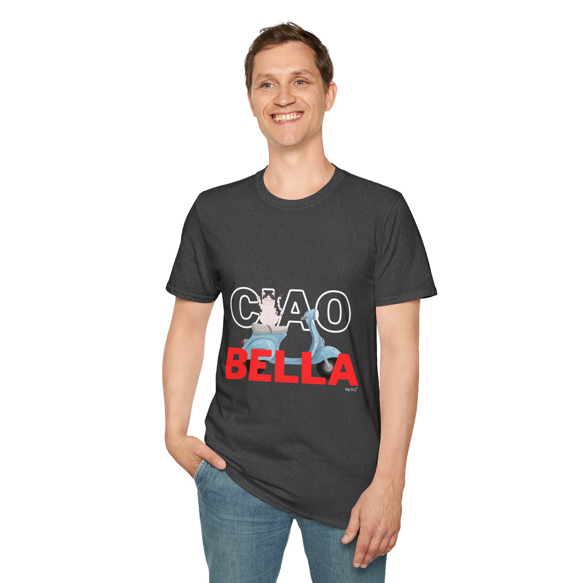 Ciao Bella Cat Italian Graphic T-Shirt