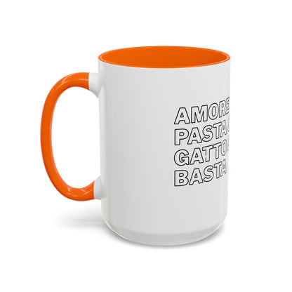 Amore & Pasta & Meow & Pasta Cat Coffee Mug