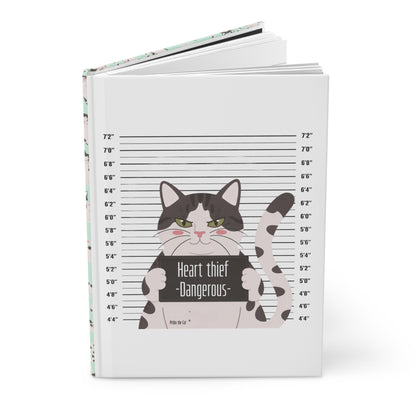 Heart Thief Dangerous Cat Hardcover Journal