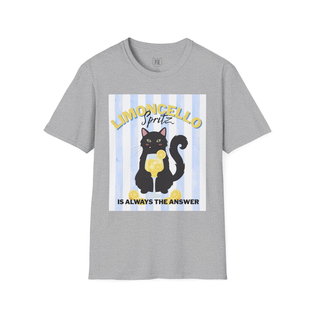 Limoncello Spritz Is Always the Answer Black Cat T-Shirt