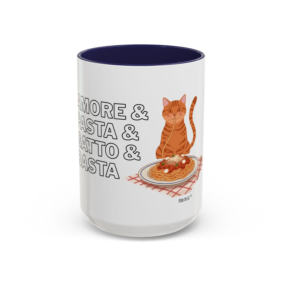 Amore & Pasta & Meow & Pasta Cat Coffee Mug