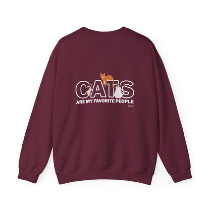 Cats Are My Favorite People Crewneck Sweatshirt