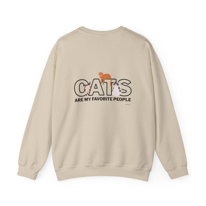 Cats Are My Favorite People Crewneck Sweatshirt