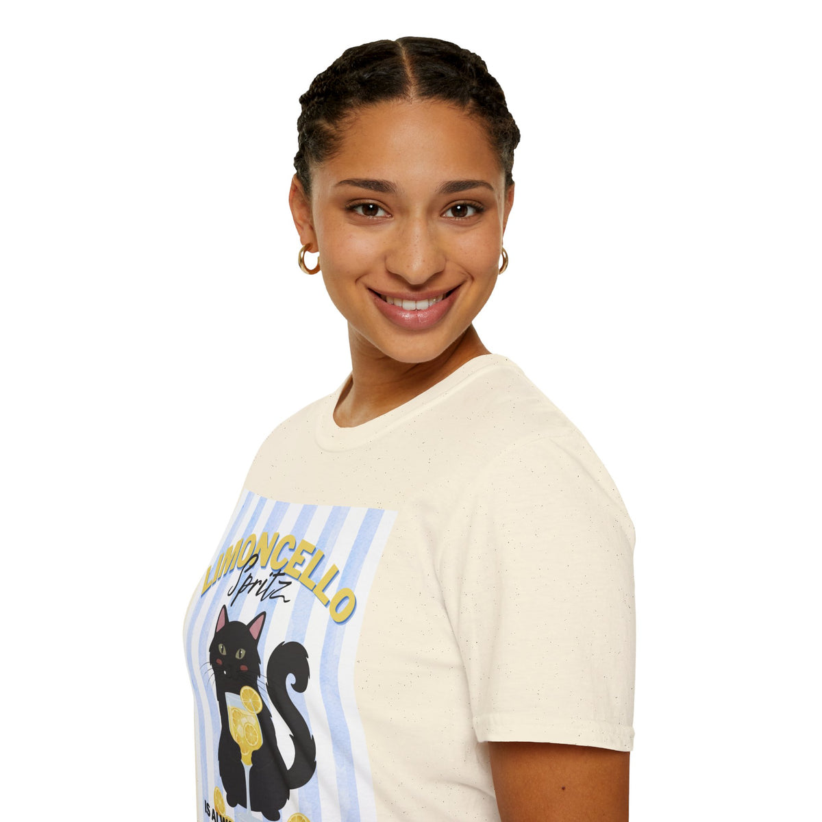 Limoncello Spritz Is Always the Answer Black Cat T-Shirt