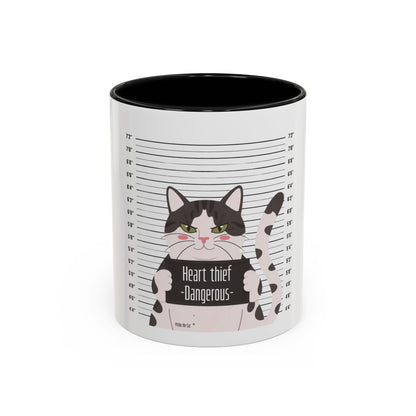 Heart Thief Dangerous Cat Mug