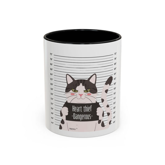 Heart Thief Dangerous Cat Mug
