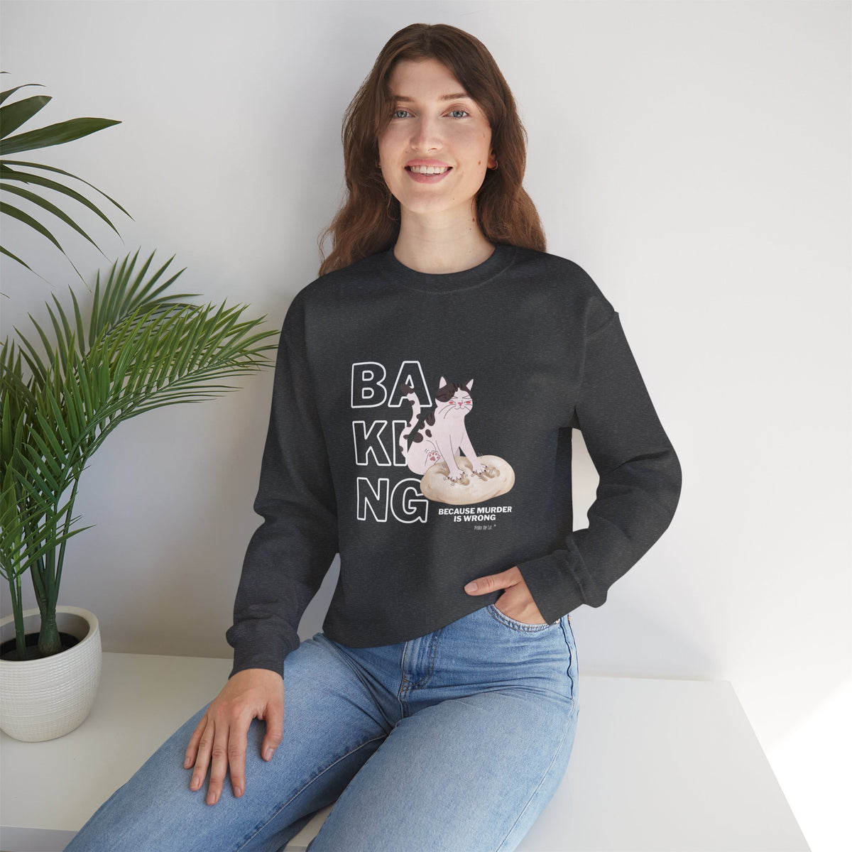 Baking Cat Crewneck Sweatshirt