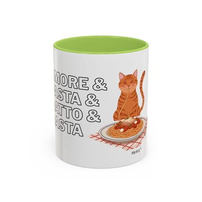 Amore & Pasta & Meow & Pasta Cat Coffee Mug