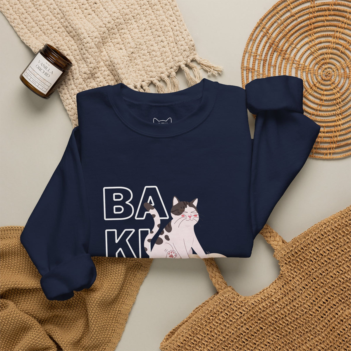 Baking Cat Crewneck Sweatshirt