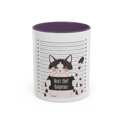 Heart Thief Dangerous Cat Mug