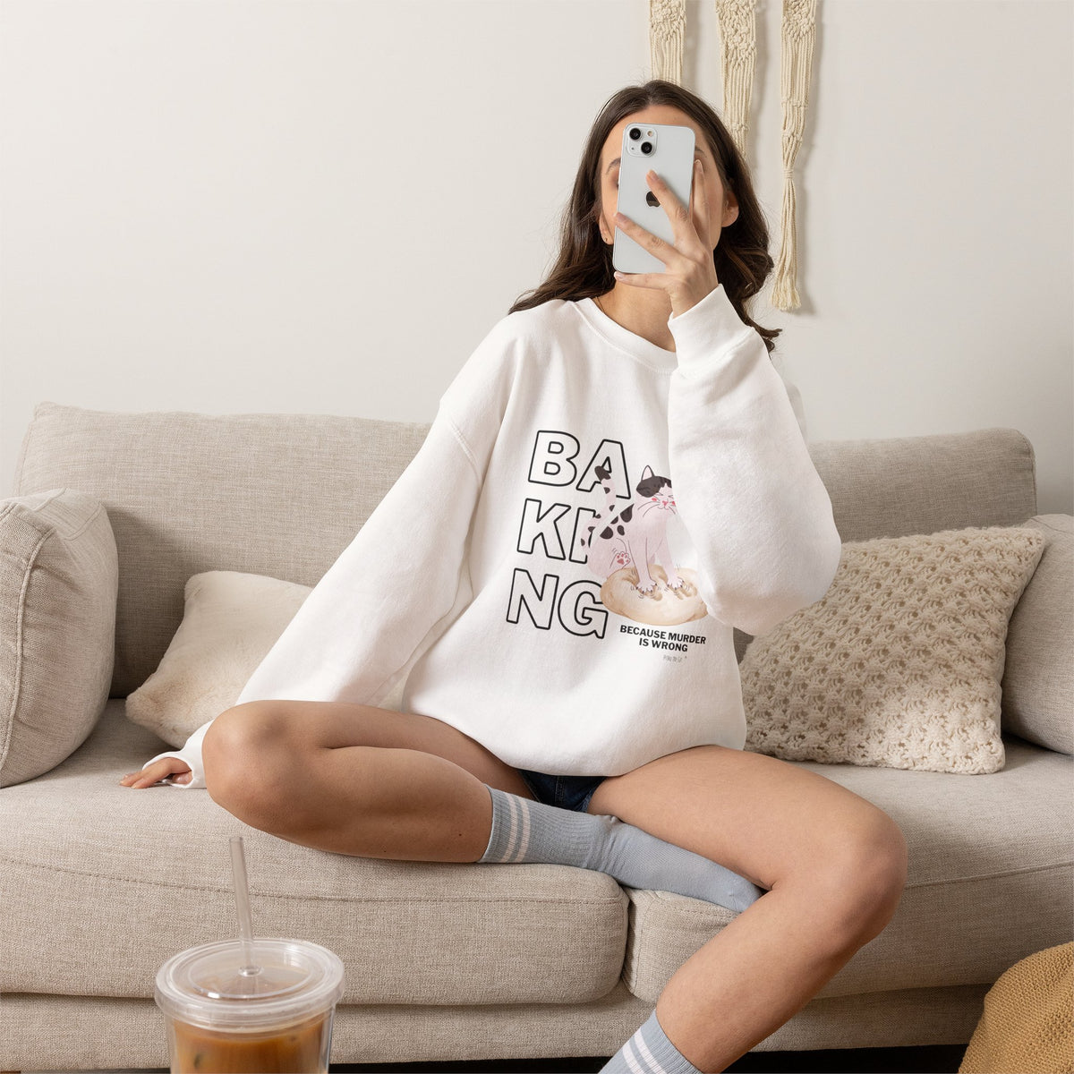 Baking Cat Crewneck Sweatshirt