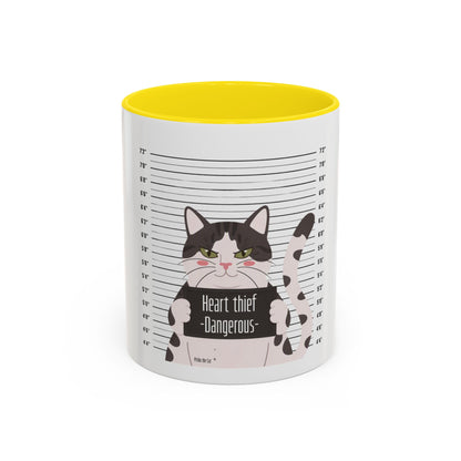 Heart Thief Dangerous Cat Mug