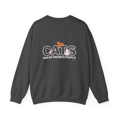 Cats Are My Favorite People Crewneck Sweatshirt