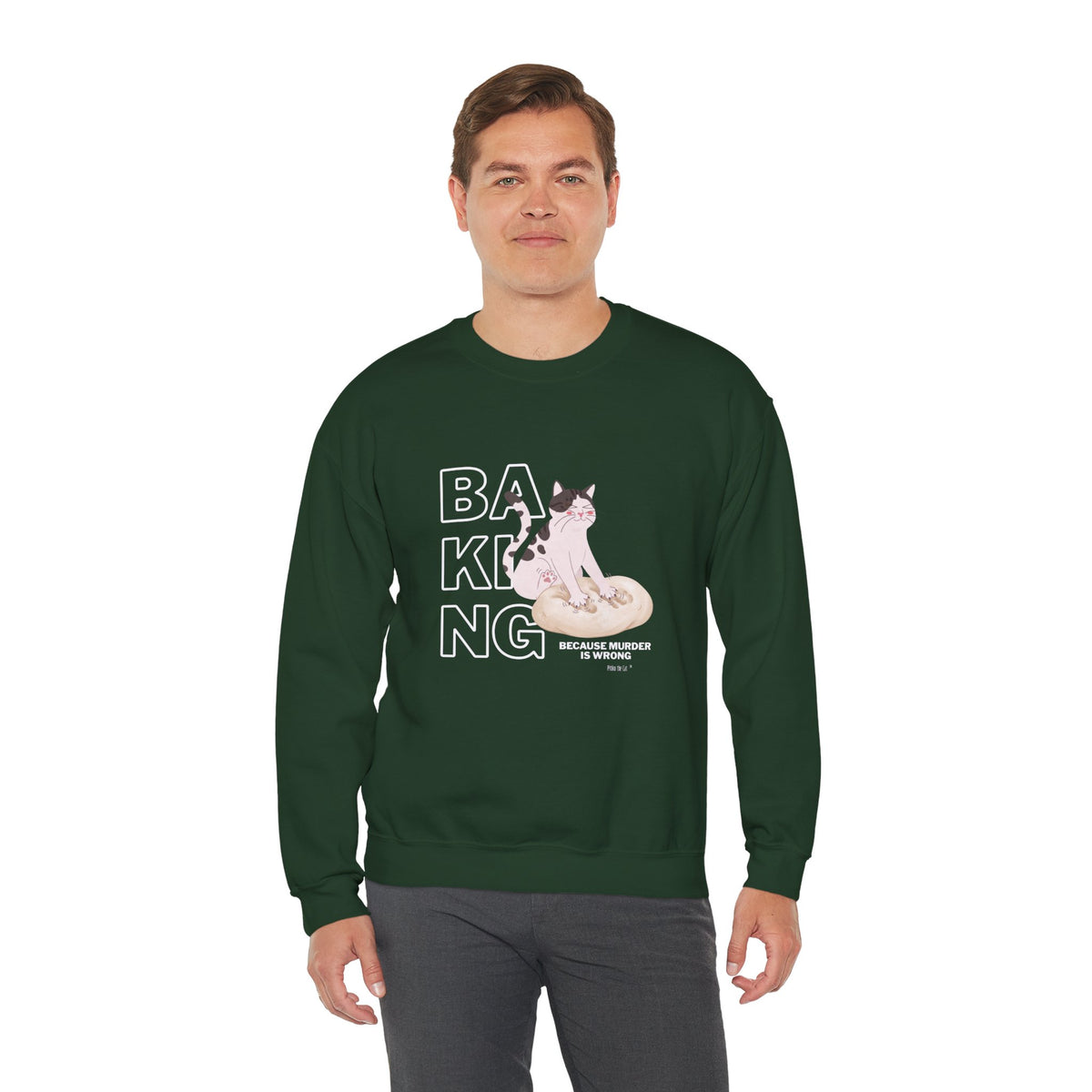 Baking Cat Crewneck Sweatshirt