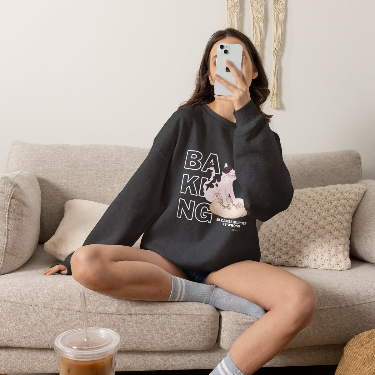 Baking Cat Crewneck Sweatshirt