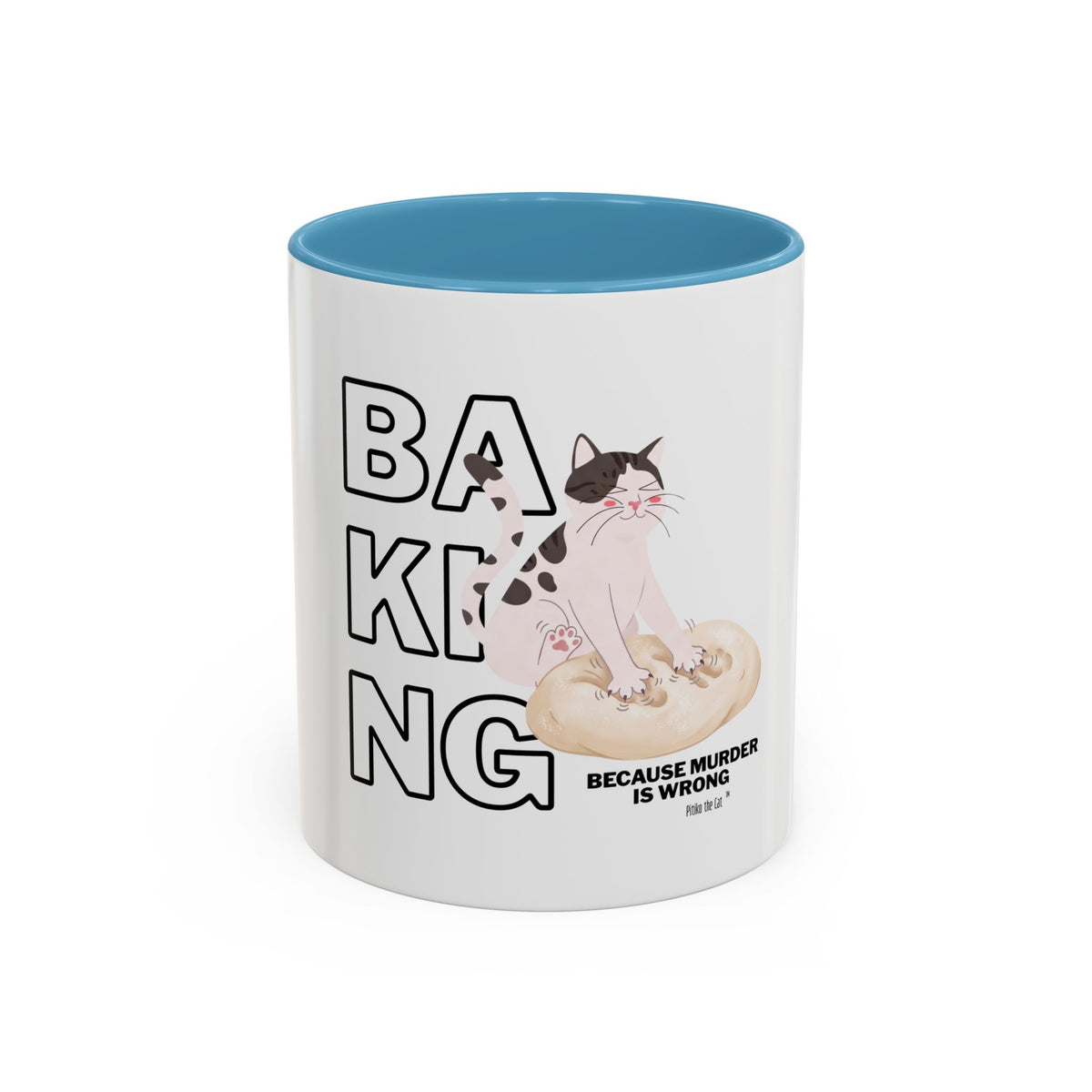 Baking Cat “Because Murder Is Wrong” Coffee Mug