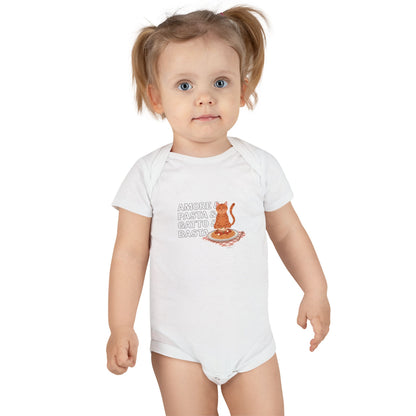 Amore & Pasta & Gatto & Basta Baby Onesie
