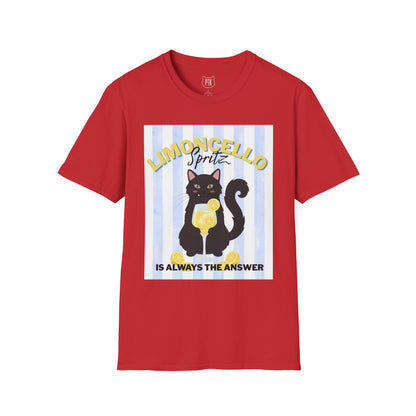 Limoncello Spritz Is Always the Answer Black Cat T-Shirt