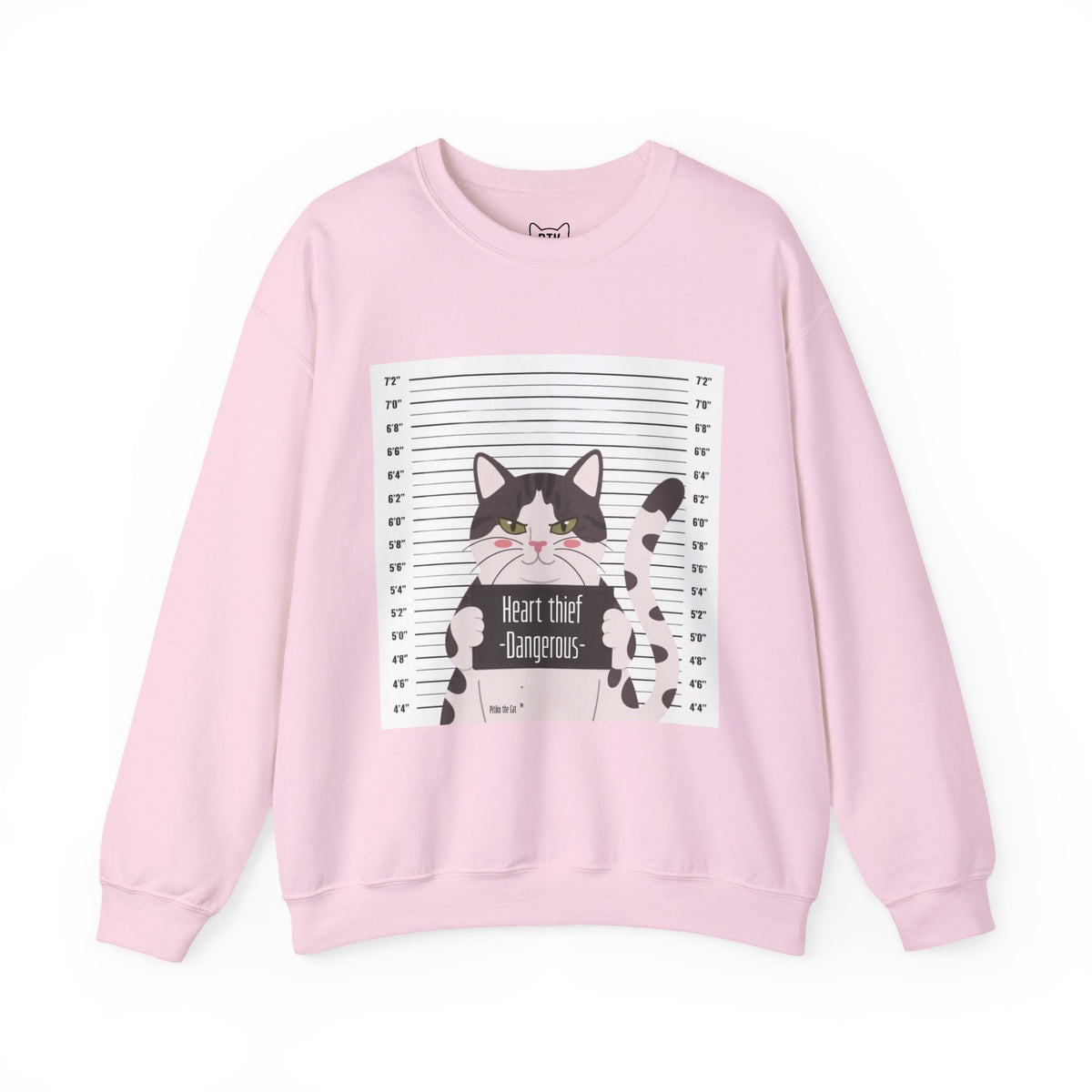 Heart Thief Cat Graphic Sweatshirt