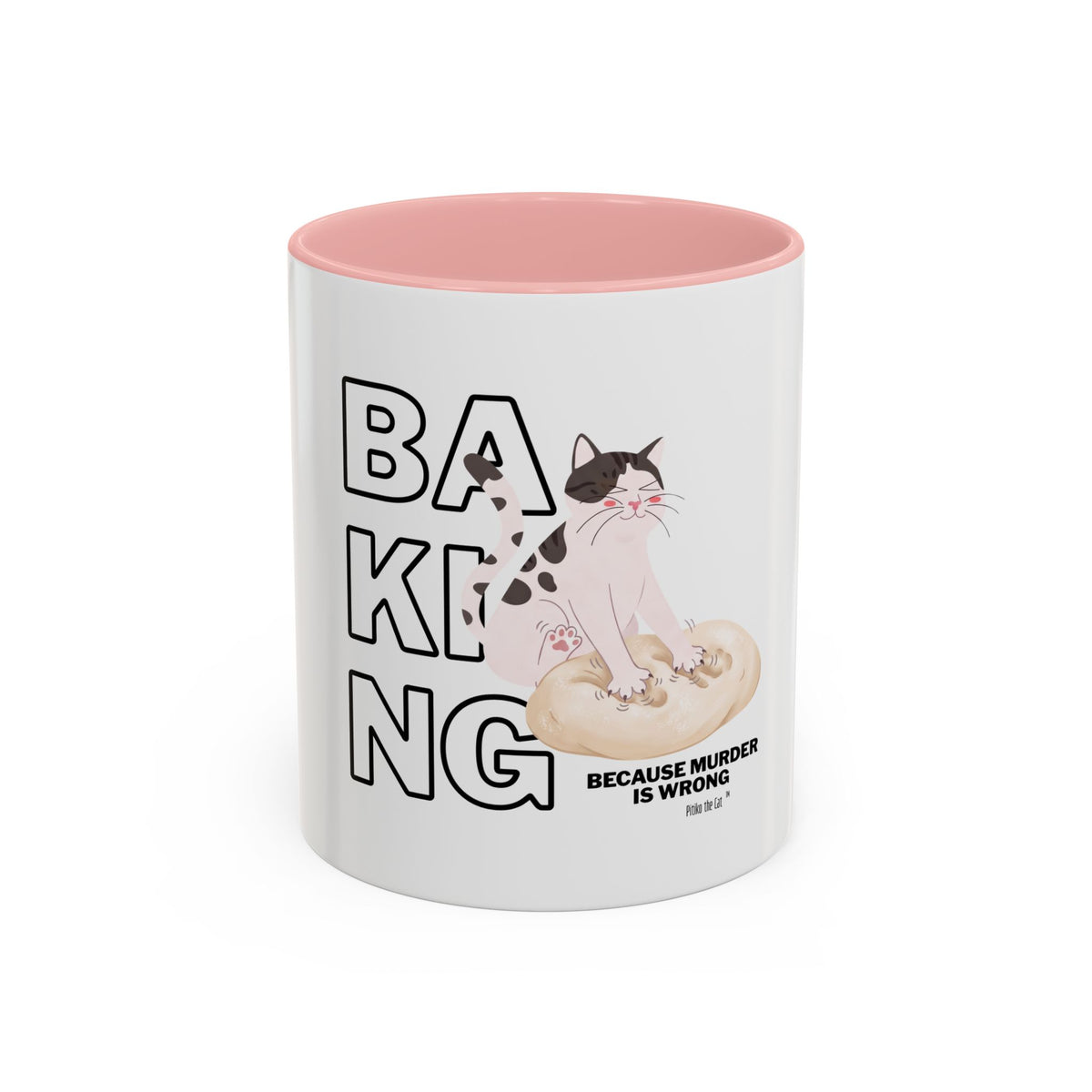 Baking Cat “Because Murder Is Wrong” Coffee Mug