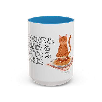 Amore & Pasta & Meow & Pasta Cat Coffee Mug