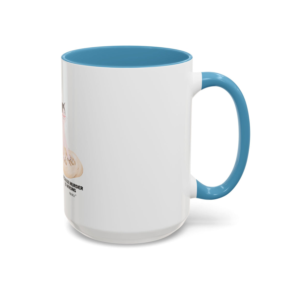 Baking Cat “Because Murder Is Wrong” Coffee Mug