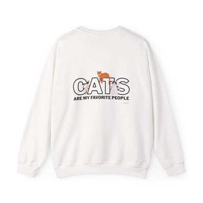 Cats Are My Favorite People Crewneck Sweatshirt