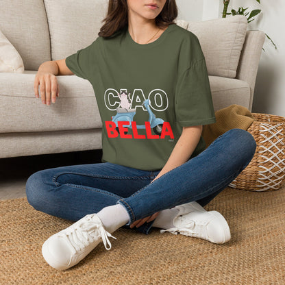 Ciao Bella Cat Italian Graphic T-Shirt