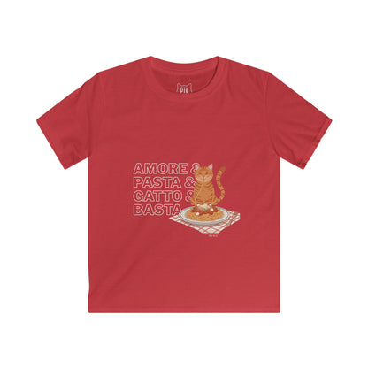 Amore & Pasta & Gatto & Basta Kids T-Shirt