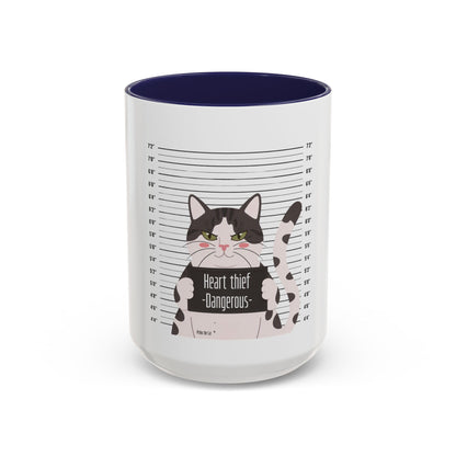 Heart Thief Dangerous Cat Mug