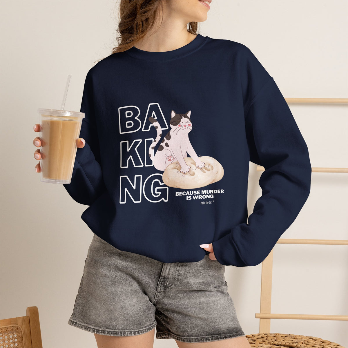 Baking Cat Crewneck Sweatshirt