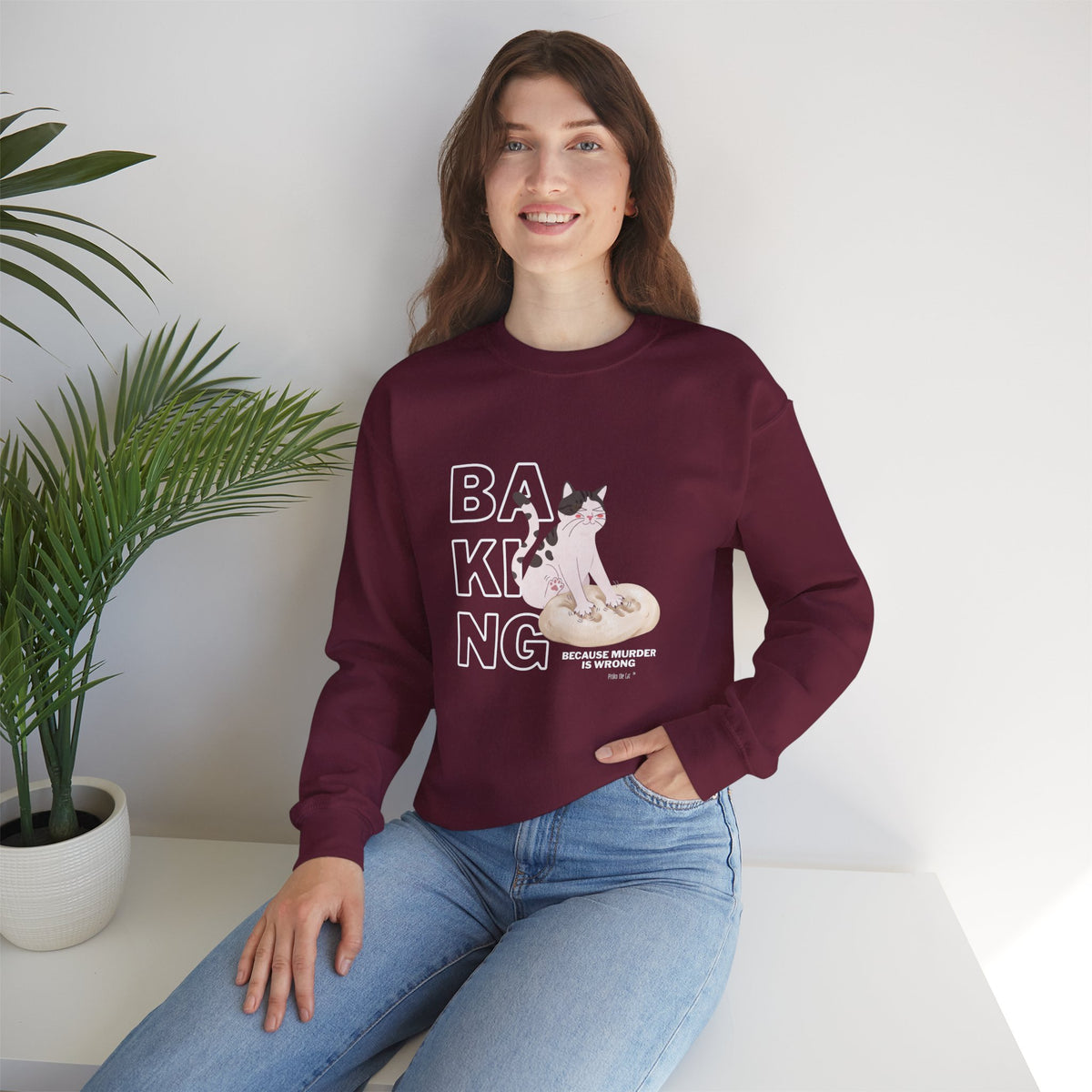 Baking Cat Crewneck Sweatshirt