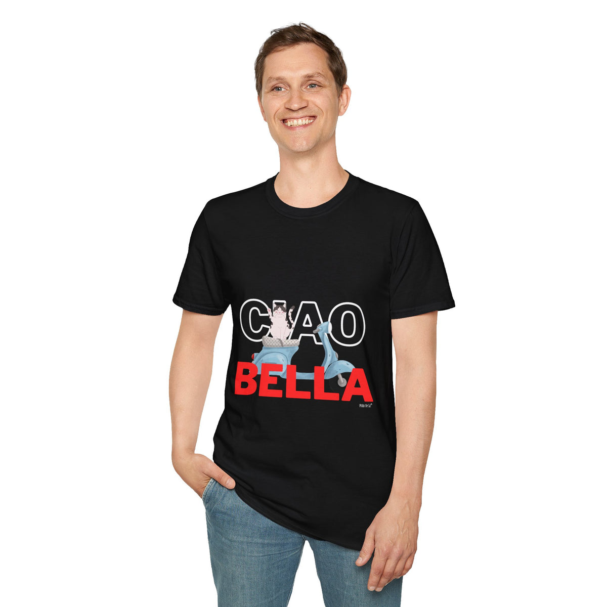 Ciao Bella Cat Italian Graphic T-Shirt