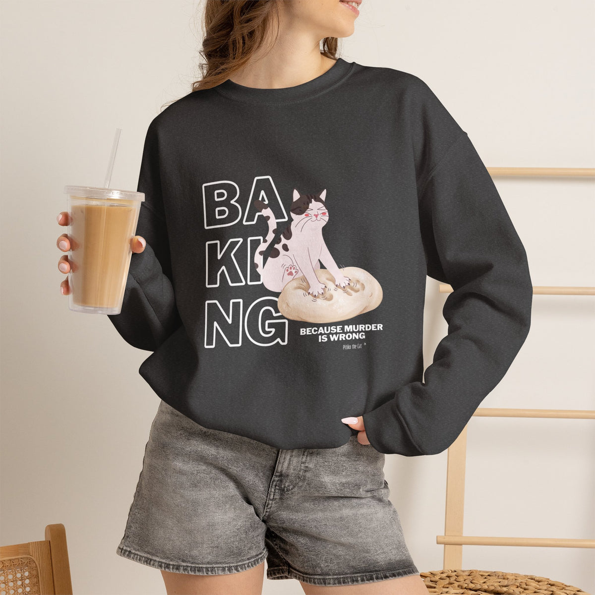 Baking Cat Crewneck Sweatshirt