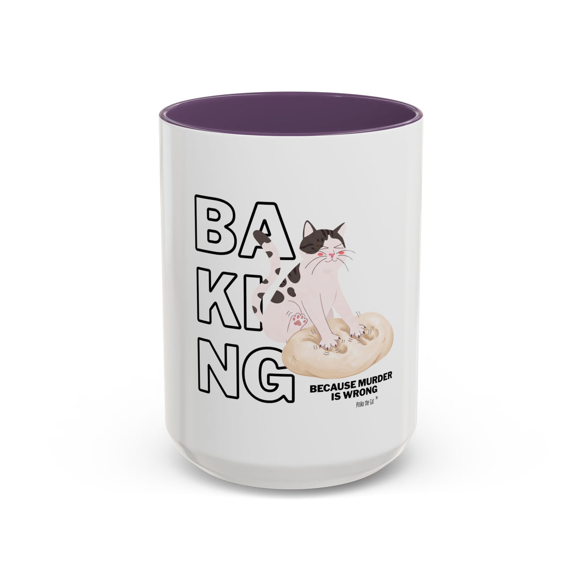 Baking Cat “Because Murder Is Wrong” Coffee Mug