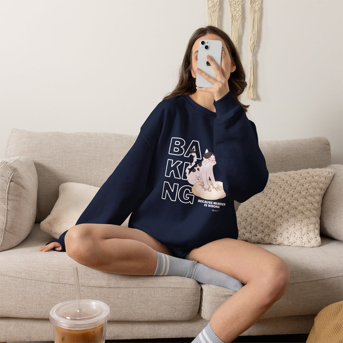 Baking Cat Crewneck Sweatshirt