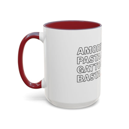 Amore & Pasta & Meow & Pasta Cat Coffee Mug