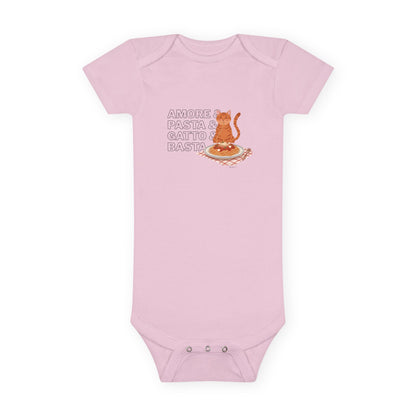 Amore & Pasta & Gatto & Basta Baby Onesie