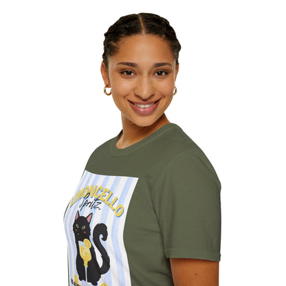 Limoncello Spritz Is Always the Answer Black Cat T-Shirt