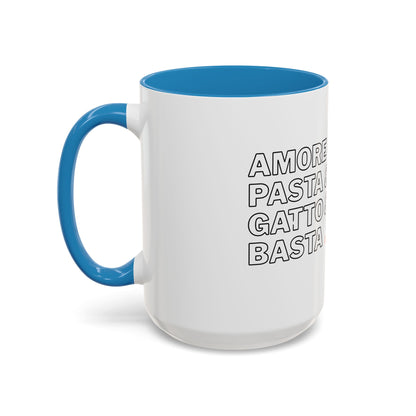 Amore & Pasta & Meow & Pasta Cat Coffee Mug