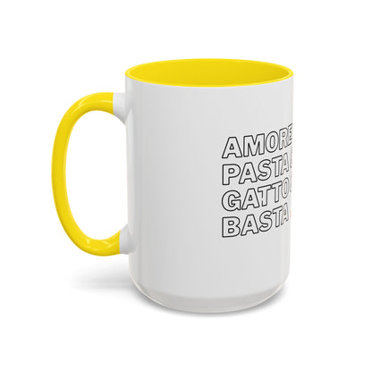 Amore & Pasta & Meow & Pasta Cat Coffee Mug