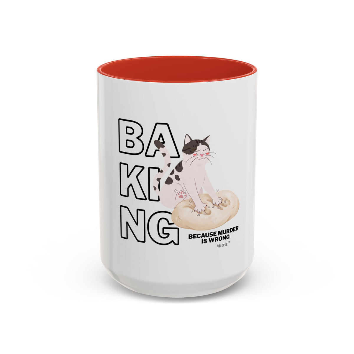 Baking Cat “Because Murder Is Wrong” Coffee Mug