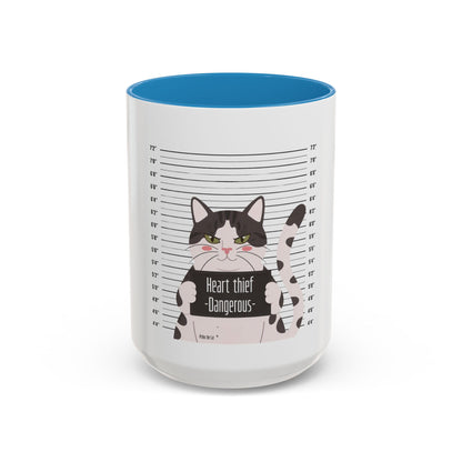 Heart Thief Dangerous Cat Mug