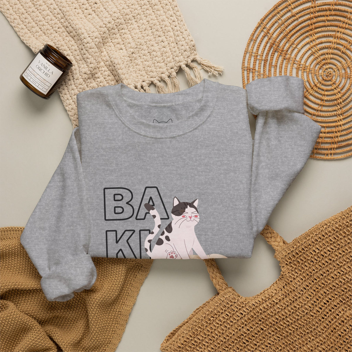 Baking Cat Crewneck Sweatshirt