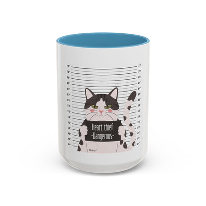 Heart Thief Dangerous Cat Mug