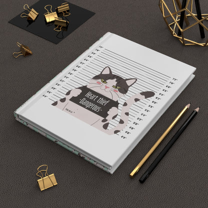 Heart Thief Dangerous Cat Hardcover Journal