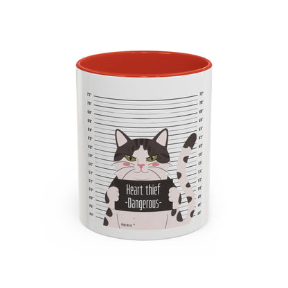 Heart Thief Dangerous Cat Mug