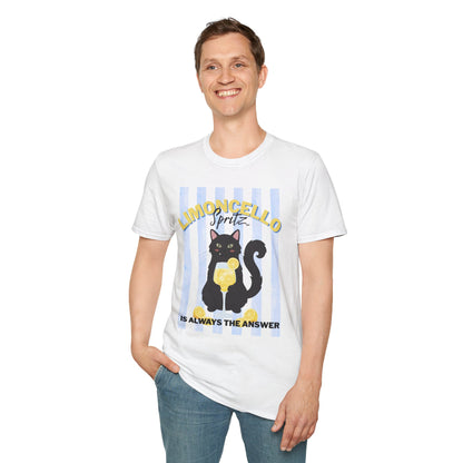 Limoncello Spritz Is Always the Answer Black Cat T-Shirt